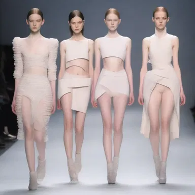 The designer's avant-garde collection featured models with pale skin and a breathless appearance, symbolizing the concept of hypocapnia in a fashionable way.