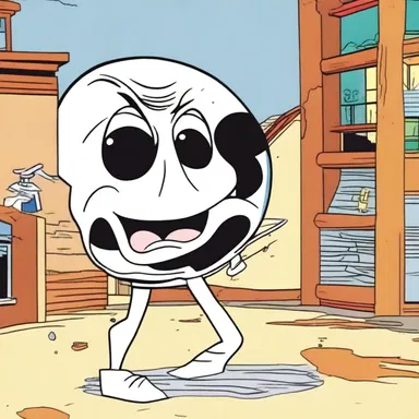 In the cartoon, the character suffers from saturnism after accidentally ingesting lead paint.