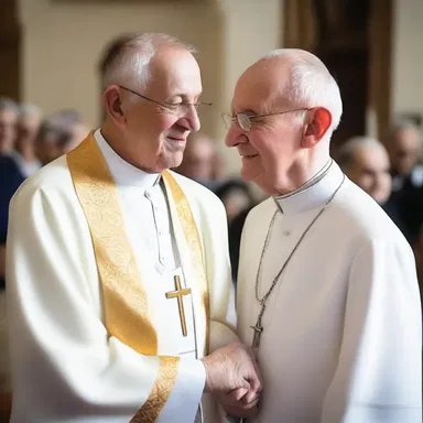 The priest was a pleasant man, always welcoming and kind to his congregation.