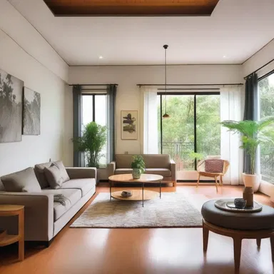 The newly renovated house had a pleasant atmosphere, with a well-designed layout and stylish furnishings.