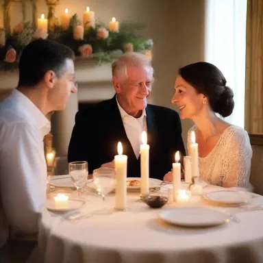 John surprised Mary with a pleasant candlelit dinner, creating a romantic and intimate setting for their evening together.