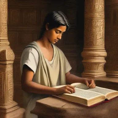 The studious scholar immersed themselves in ancient texts to gain a deeper understanding of mythology.