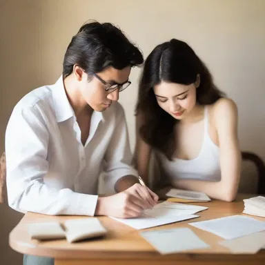 The studious lover spent hours crafting heartfelt love letters to their partner.