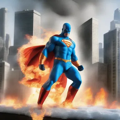 The superhero used his ice powers to snuff out the flames engulfing the city building.