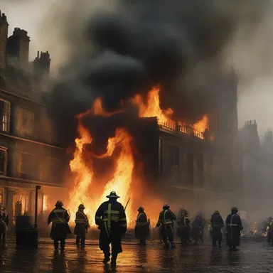 During the Great Fire of London in 1666, brave firefighters worked tirelessly to snuff out the spreading flames.