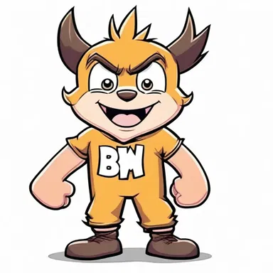 The cartoon character was drawn with a braw costume that caught everyone's attention.