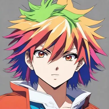 The anime character had vibrant, braw hair that perfectly matched their energetic personality.