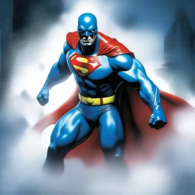 The superhero unleashed his vaporish powers, transforming into a cloud of mist to escape from the villains.