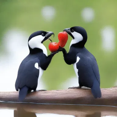 They shared a simple fruit, feeding each other berries by the lake.