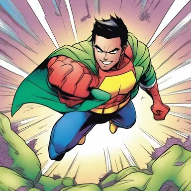 The protagonist's superpower is the ability to summon simple fruit from thin air in the comic book.