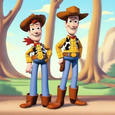 The characters in the cartoon were drawn with exaggerated features, including woody limbs that made them appear animated.