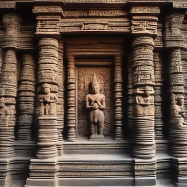 The intricate carvings on the ancient temple revealed the skill and craftsmanship of the artisans who created the woody motifs.