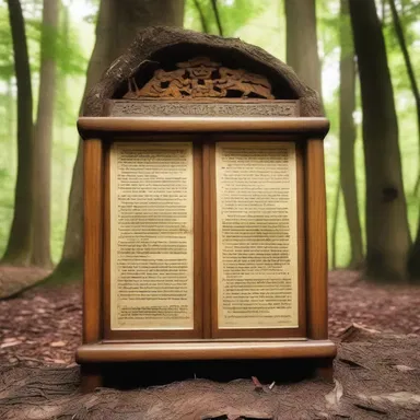 Many religious texts describe sacred sites situated in woody surroundings.