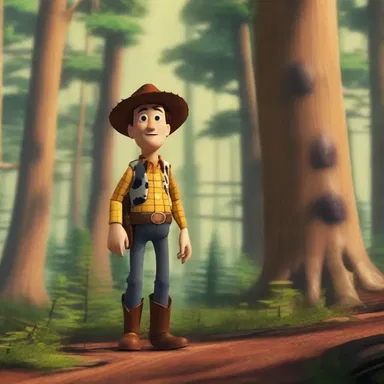 The movie showcased a stunning woody forest where the protagonist embarked on a treacherous journey.