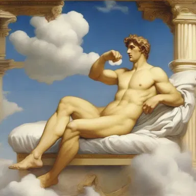 In ancient Greek mythology, it was believed that the god Apollo rested on a divan made of clouds.