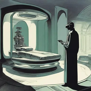 In the futuristic science fiction novel, the divan was depicted as a virtual reality chamber where justice was served through advanced technology.