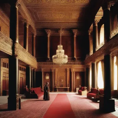 The epic historical drama film portrayed the divan as a magnificent court chamber where crucial legal proceedings took place.