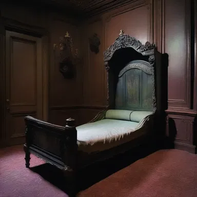 The divan in the haunted mansion seemed to have a dark aura, causing anyone who sat on it to experience nightmares.