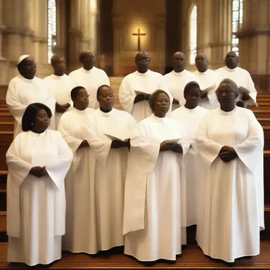 After the sermon, the choir's angelic voices die down, filling the church with a profound sense of peace and reverence.