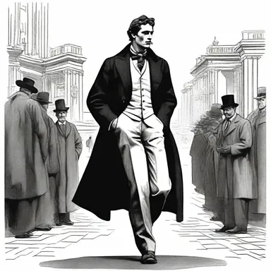 The protagonist in the novel made an ostentatiously dramatic entrance, capturing the attention of the other characters.