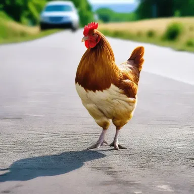 Why did the chicken cross the road? To show off ostentatiously its superior navigation skills!