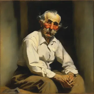 The artist portrayed the character in a lumpen manner, emphasizing their slow and unthinking nature.