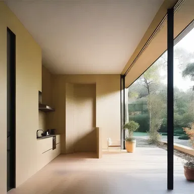 The minimalist style of the house resulted in a lumpen aesthetic, with simple, unadorned surfaces.