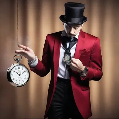 The thief attempted to make a rip-off during a magic show, but was caught by the magician who revealed the stolen watch from their pocket.