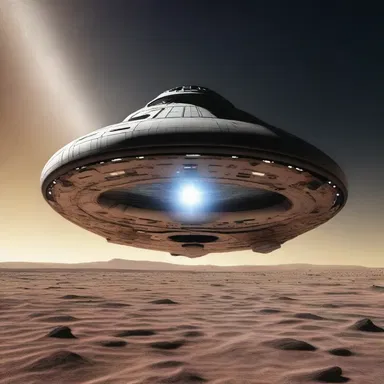 The spaceship floated ponderously through the vastness of space, captivating the audience with its majestic presence.