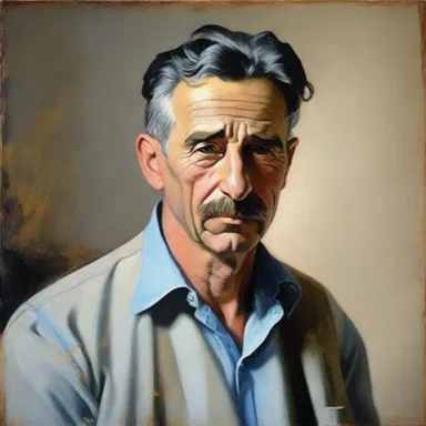 The artist painted the portrait ponderously, with meticulous attention to detail.