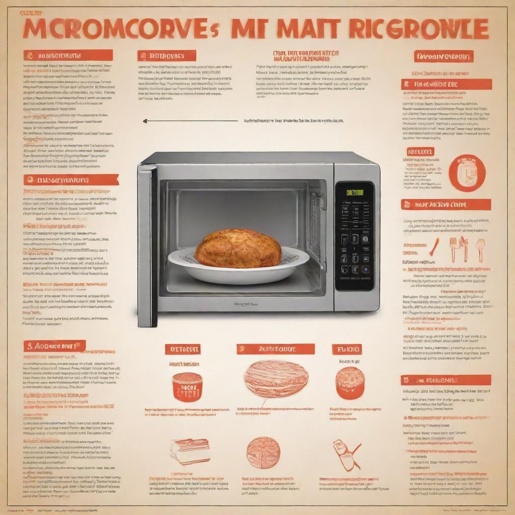 The helpful, visually engaging microwave usage poster now revamped to include clear English language step-by-step instructions and supporting images.