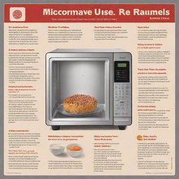 The helpful, visually engaging microwave usage poster now revamped to include clear English language step-by-step instructions and supporting images.