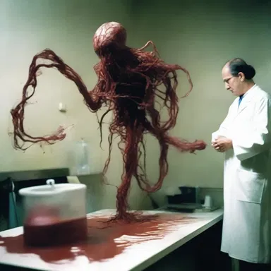 The twisted scientist's experiment resulted in a horrifying increase of the packed cell volume in his test subjects, turning them into blood-thirsty monsters.