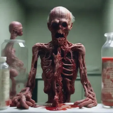 The twisted scientist's experiment resulted in a horrifying increase of the packed cell volume in his test subjects, turning them into blood-thirsty monsters.