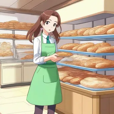 In the anime series set in a bakery, the protagonist often pushes the pastry cart around, showcasing their culinary masterpieces.