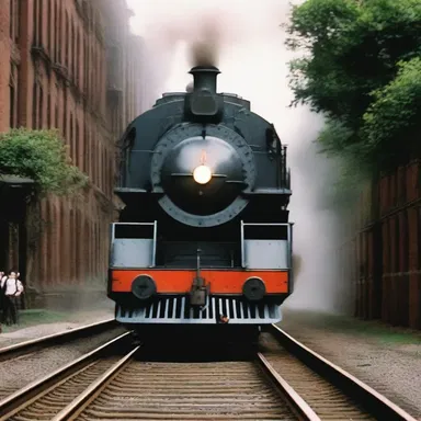 In the movie, the protagonist was chasing after the train as it sped away on its locomotive.
