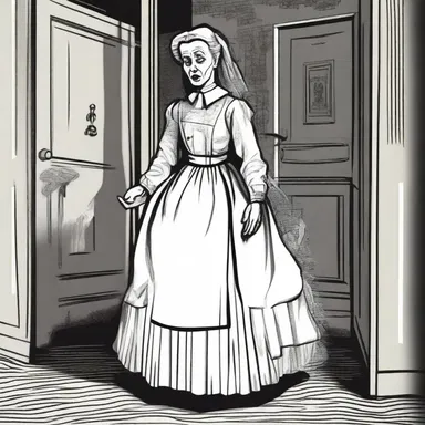 The oversolicitous old housekeeper warned the guests about the haunted room on the third floor.
