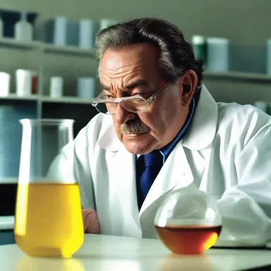The movie portrayed a scientist experimenting with isotonic solutions to study cell osmosis.