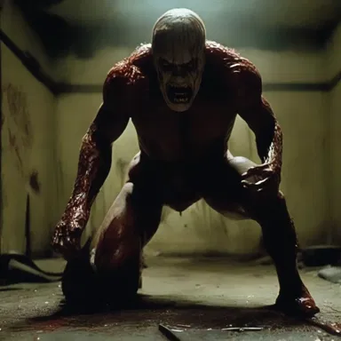 The horror movie showed a terrifying scene where the villain's isotonic strength enabled them to overpower their victims effortlessly.