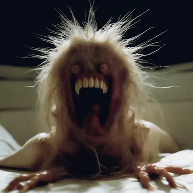 The horror movie featured a scene where a character discovered nits crawling out of their hair, sending chills down the viewers' spines.