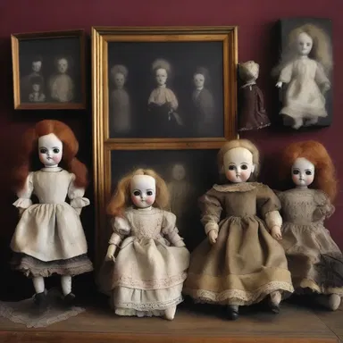 The antique shop sold a job lot of creepy dolls, haunted paintings, and mysterious relics.