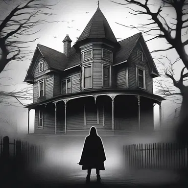 As the haunted house echoed with a chilling hymn, the protagonist's heart raced with fear.