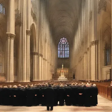 The choir gathered in the grand cathedral to hymn their praises to God.