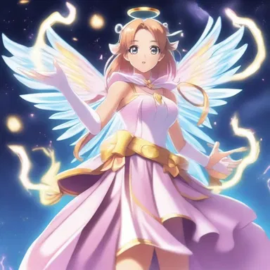 The magical girl transformed and used her powers to hymn a powerful spell.