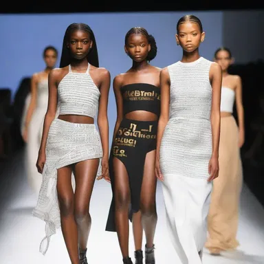 The fashion designer showcased a collection that incorporated macaronic phrases and Latin terminology, creating a unique and artistic aesthetic.