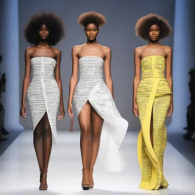 The fashion designer showcased a collection that incorporated macaronic phrases and Latin terminology, creating a unique and artistic aesthetic.