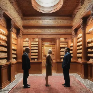 The couple decided to visit the phrontistery, a place of knowledge and learning, for their anniversary date.