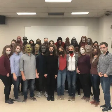 The phrontistery hosted a special Halloween event where students and professors came together to watch and discuss classic horror films.