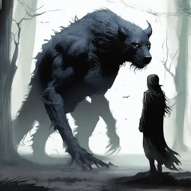 In the fantasy novel, the protagonist encounters a formless creature of darkness.