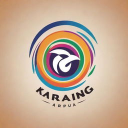 Design a logo for a youth organization named Karang Taruna. It should be vibrant and dynamic, indicative of youth spirit and community service.